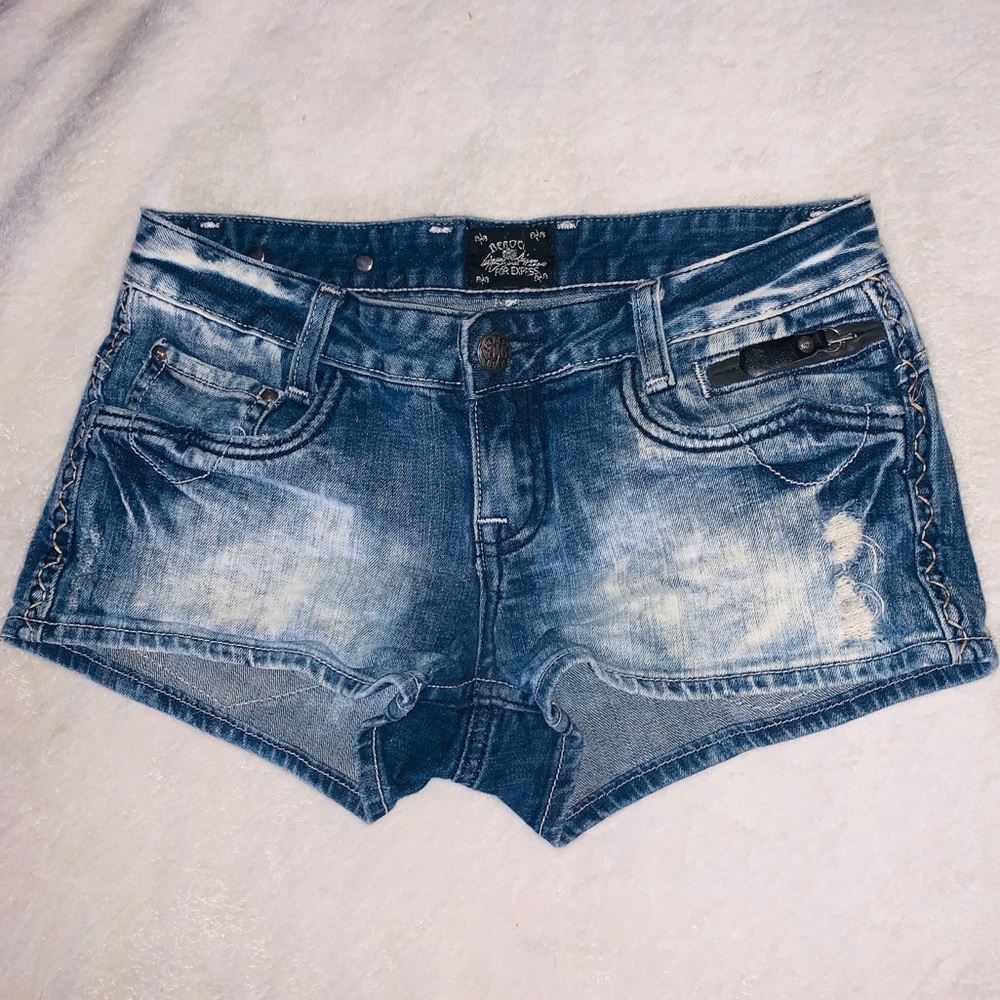 π SEXY FANCY REROCK BOOTY SHORTS ACID WASH β 2 - Picture 2 of 12
